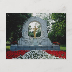 Red Johann Strauss Memorial, Stadtpark, Vienna, Au Postcard