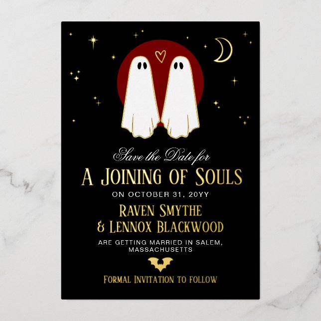 Red Joining of Souls Ghosts Save the Date (Front)