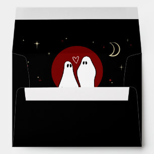 Red Joining of Souls Halloween Wedding Envelope