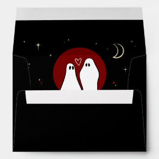 Red Joining of Souls Halloween Wedding Envelope