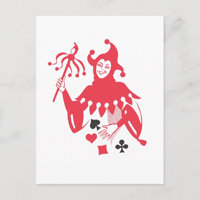 Red joker postcard (Front)