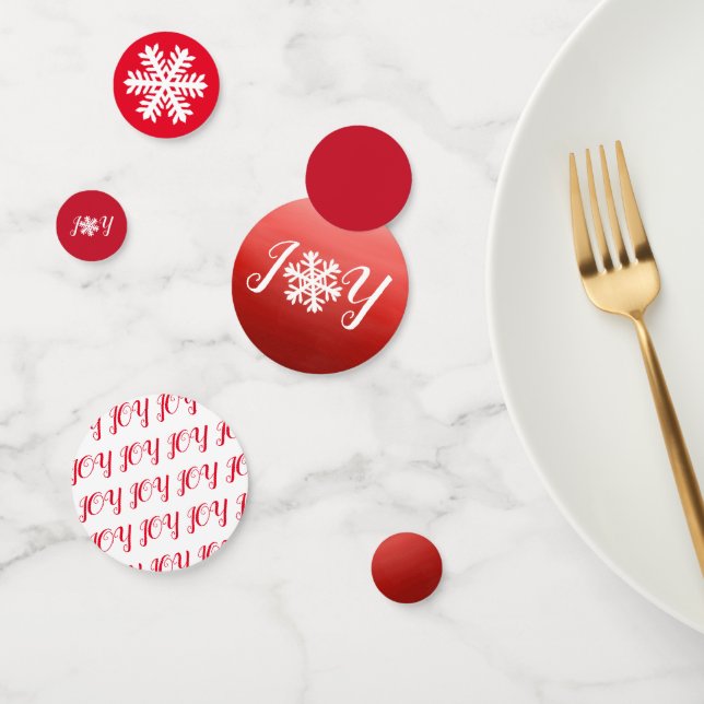 Red Joy Snowflake Confetti (Group)