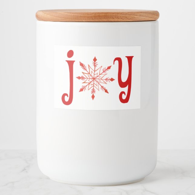 Red Joy with Snowflake Label (Front)