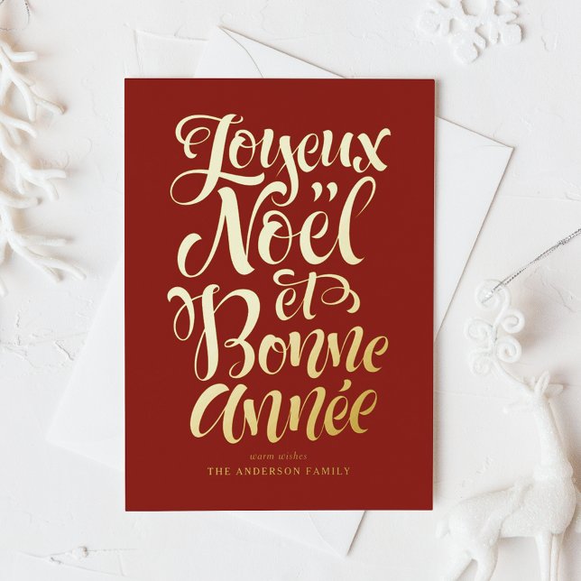 Red Joyeux Noël et Bonne Année Calligraphy (Creator Uploaded)