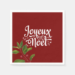 Red Joyeux Noel  Napkin