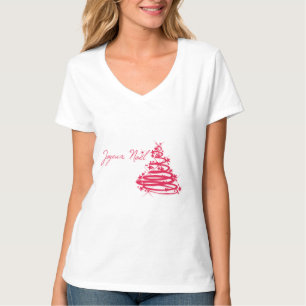 Red Joyeux Noël with Christmas Tree T-Shirt