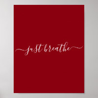 Red Just Breathe Script Poster