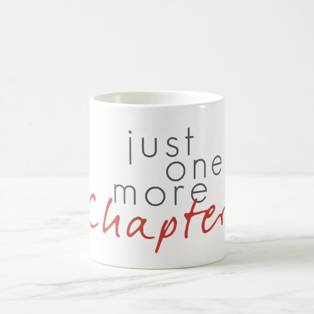 Red Just One More Chapter Coffee Mug (Center)