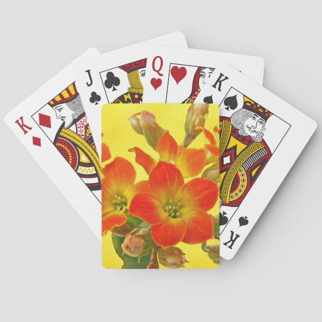 Red Kalanchoe - Succulent Sunshine Playing Cards (Back)