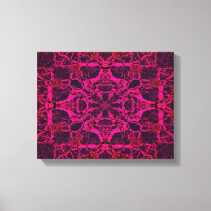 Red kaleidoscope pattern canvas print