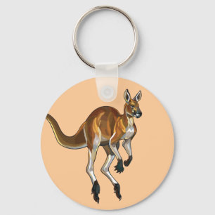 red kangaroo key ring
