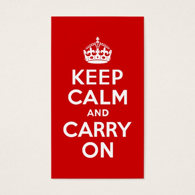 Red Keep Calm and Carry On (Front)