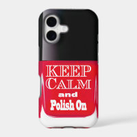 Red Keep Calm Nail Polish Bottle iPhone 5 Case
