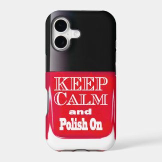 Red Keep Calm Nail Polish Bottle iPhone 5 Case