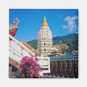 Red Kek Lok Si Temple, Penang, Malaysia flowers Magnet