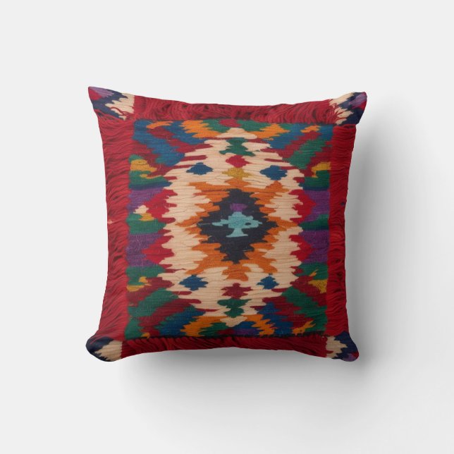 Red Kilim Pillows: Add a Persian Rug Touch to Your Cushion (Front)