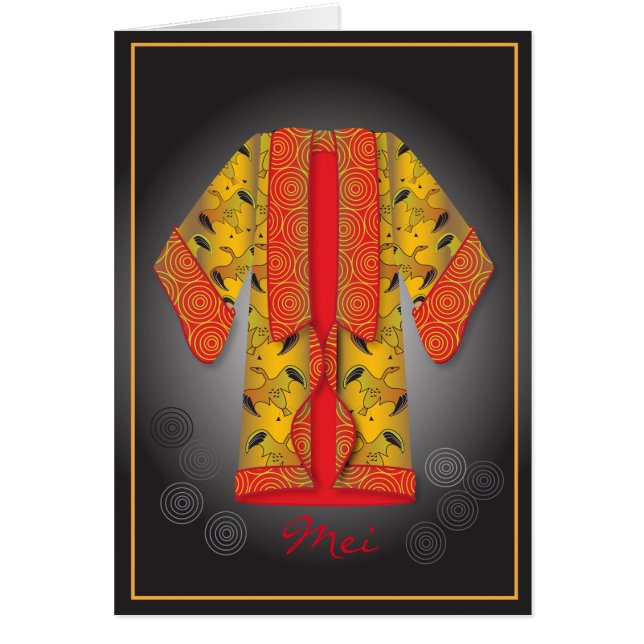 Red Kimono Card (Front)