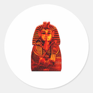 Red King Tut Classic Round Sticker