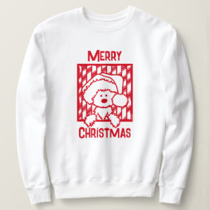 Red KiniArt Westie Dog Christmas Sweatshirt