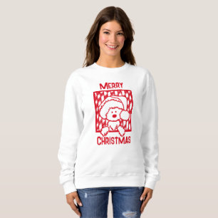 Red KiniArt Westie Dog Christmas Sweatshirt