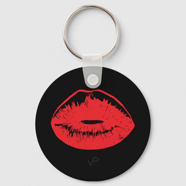 Red Kiss keyring (Front)