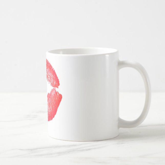 Red Kissing Lips Coffee Mug (Right)