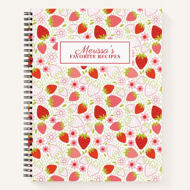 Red Kitchen Recipe Cookbook Notebook (Front)