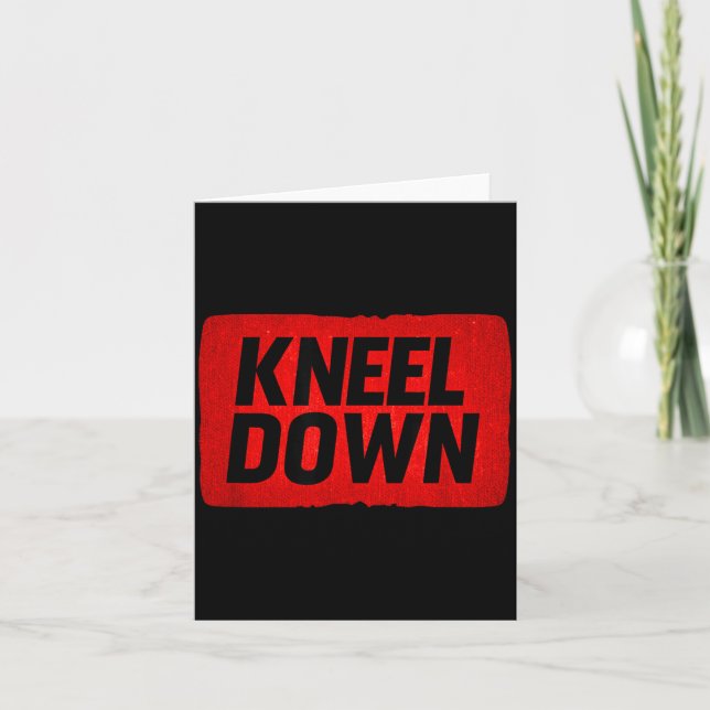 Red Kneel Down Emblem Card (Front)