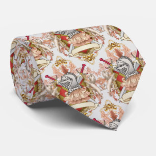 Red Knight Family Crest Tie