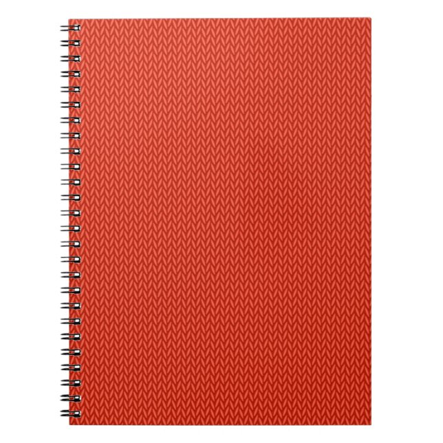 Red knitting wool texture background notebook (Front)