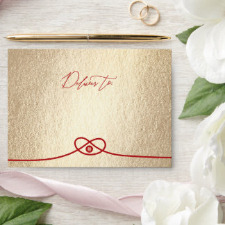 Red Knot Double Happiness Stylish Chinese Wedding Envelopes