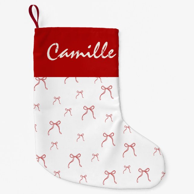 Red Knot Modern Small Christmas Stocking (Front)