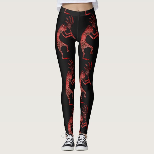 red kokopelli black leggings (Front)