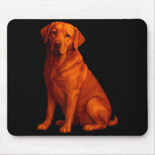 Red Lab Mom and Dad Labrador Dog Mouse Pad