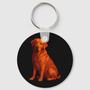 Red Lab Mum and Dad Labrador Dog Key Ring