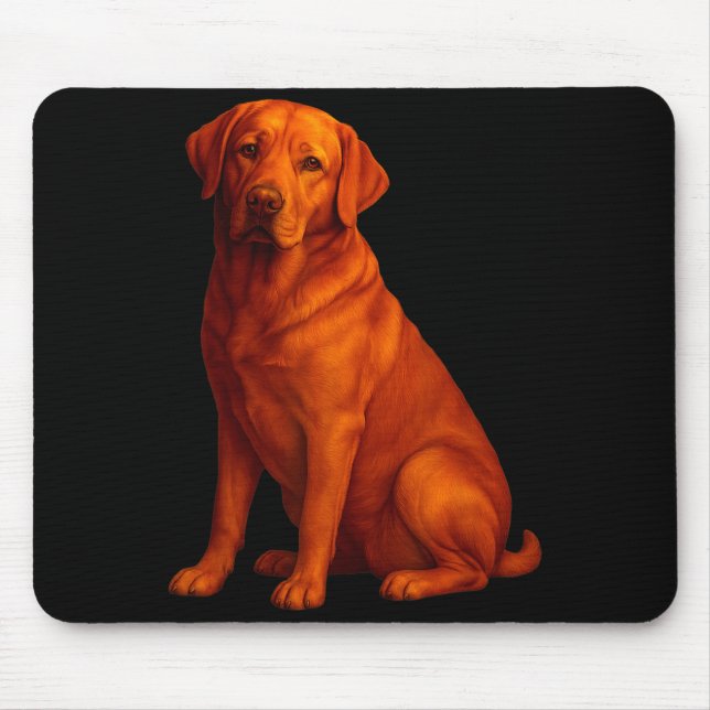 Red Lab Mum and Dad Labrador Dog Mouse Pad (Front)