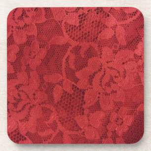 Red Lace Coaster