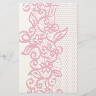Red lace stationery