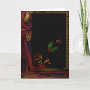 Red Lady - Blank Greeting Card