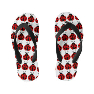 Red Lady Bugs Kid's Jandals