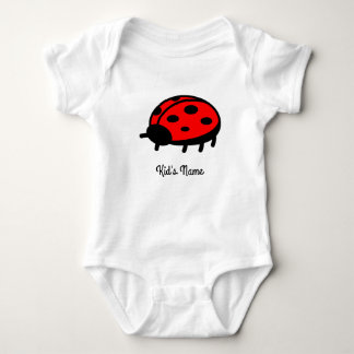 Red ladybug baby bodysuit