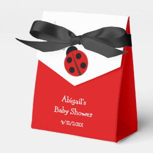 Red Ladybug Baby Shower Personalised Favour Box