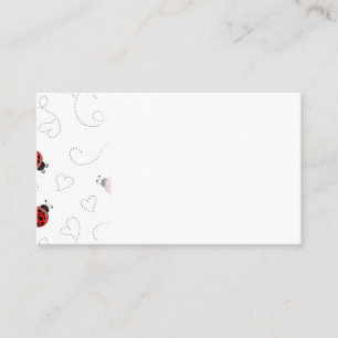 Red Ladybug Beetle Insect Lover Black Hearts Business Card