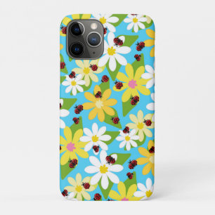 Red Ladybug Beetle Insect Lover Black Hearts Case-Mate iPhone Case