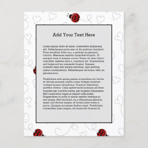Red Ladybug Beetle Insect Lover Black Hearts Flyer