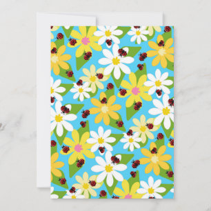 Red Ladybug Beetle Insect Lover Black Hearts Invitation