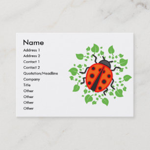 Red ladybug business card