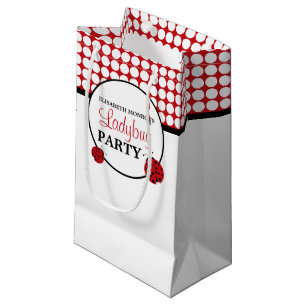 Red Ladybug Children's Birthday Party Small Gift Bag