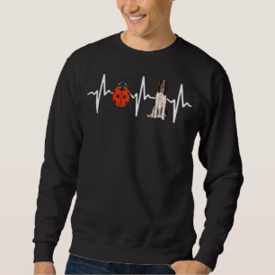Red Ladybug English Springer Spaniel Heartbeat Dog Sweatshirt