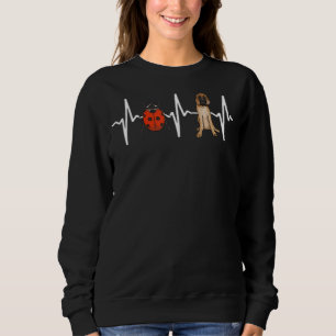 Red Ladybug Mastiff Heartbeat Dog Sweatshirt